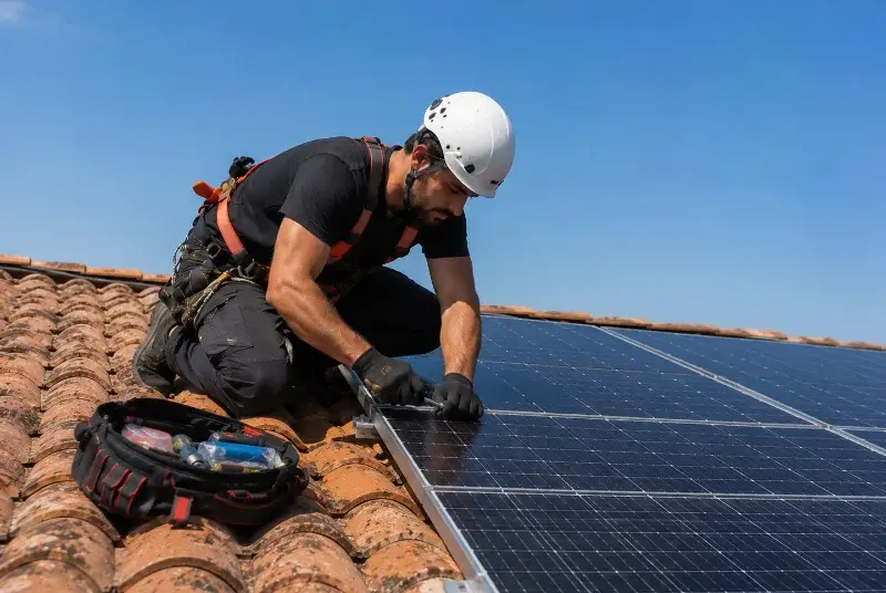 Maintenance et monitoring de panneaux solaires à Champfromier