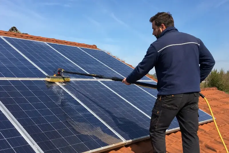 Nettoyage et entretien de panneaux solaires à Champfromier
